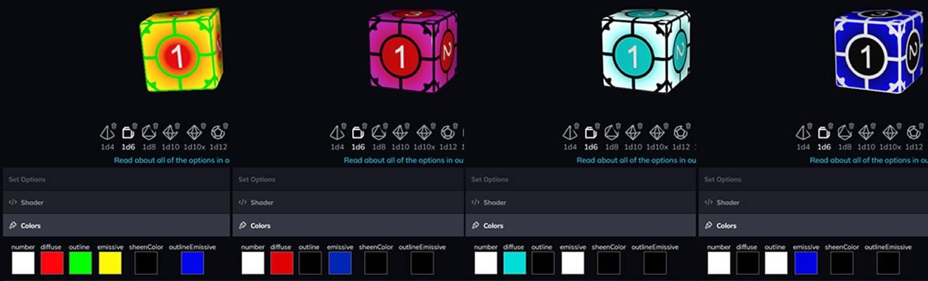 How to make your dice remix friendly using emissive maps