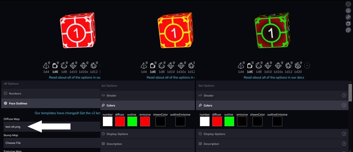 How to make your dice remix friendly using emissive maps