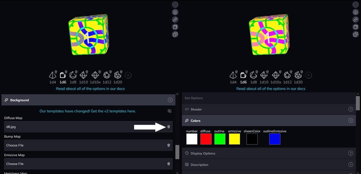 How to make your dice remix friendly using emissive maps