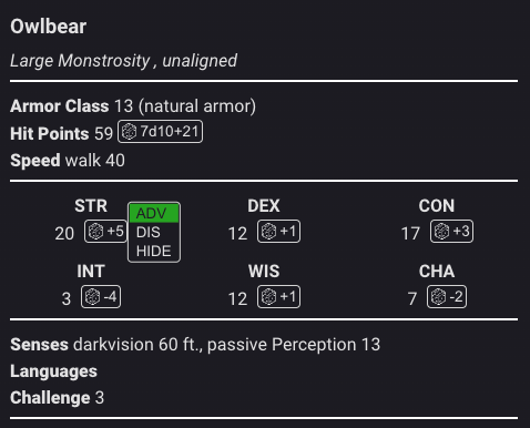 Integrating dddice into the "HP Tracker" extension for Owlbear Rodeo
