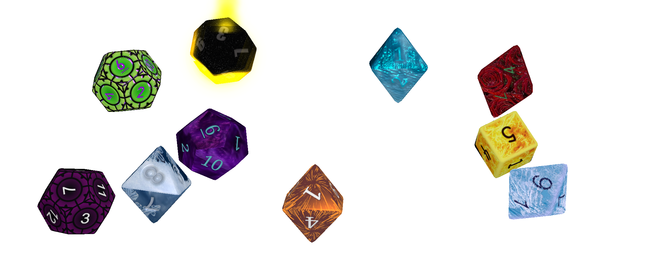 3D Dice for all your damage type needs 🔥🥶🤢💀🌩️ pt. 1